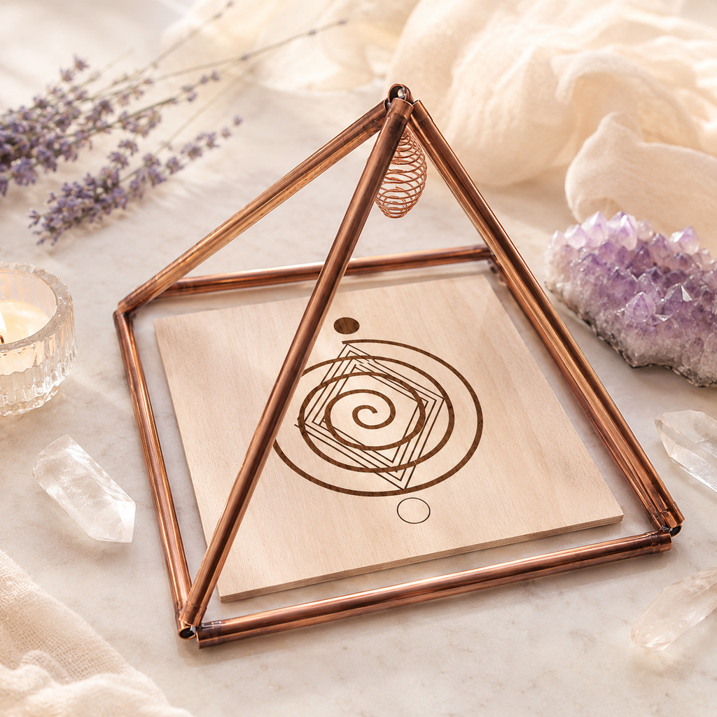 Pirámide de Cobre Plegable para Radiestesia y Radiónica – 23 x 15 cm