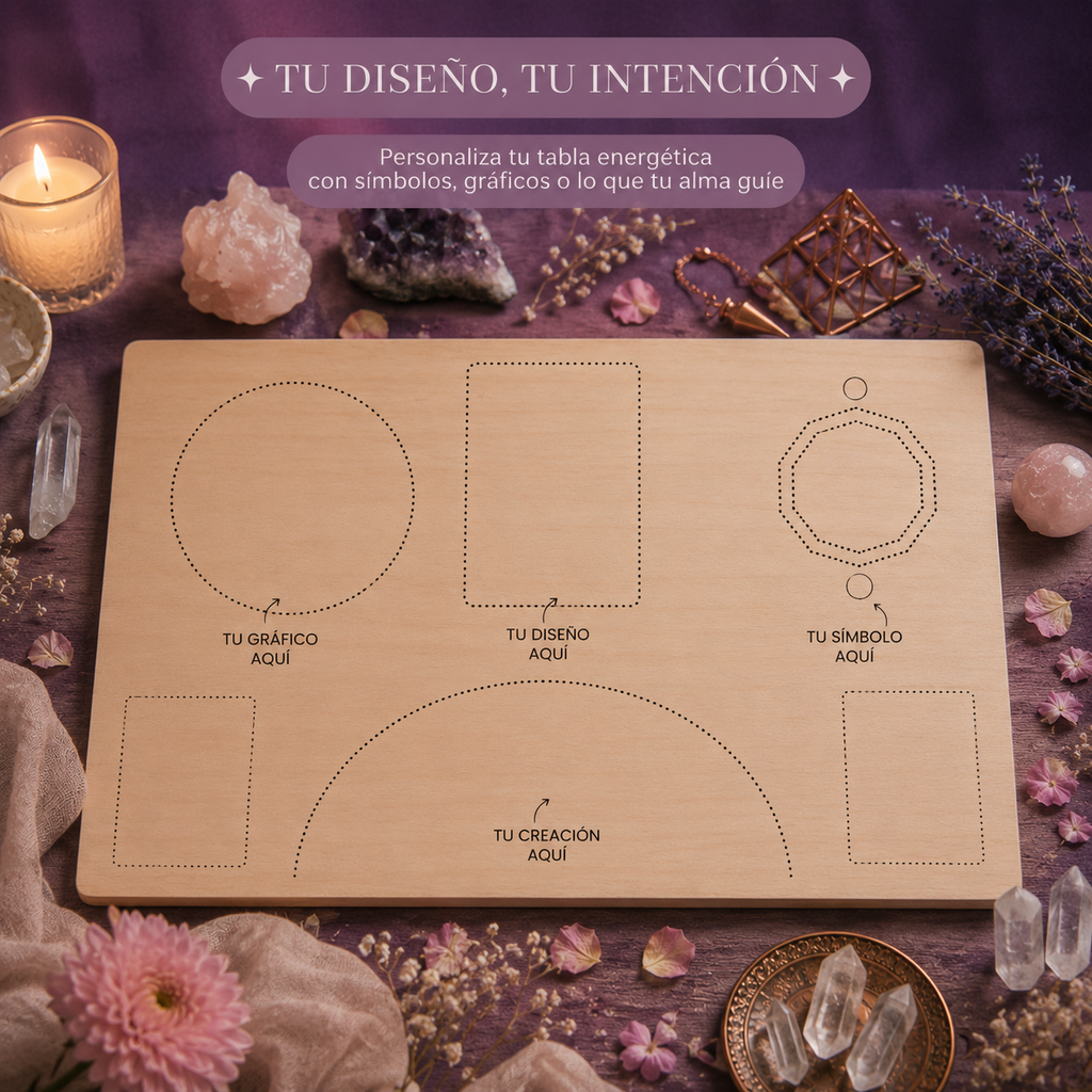 Diseña tu Mesa de Sanación Personalizada | Mesa Radiónica Única para Terapeutas y Facilitadores
