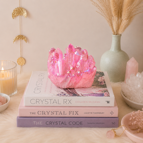 Cuarzo Natural Mediano Aura de Ángel Rosa — Pieza Única