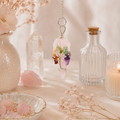 Péndulo de Cuarzo Rosa con Siete Chakras