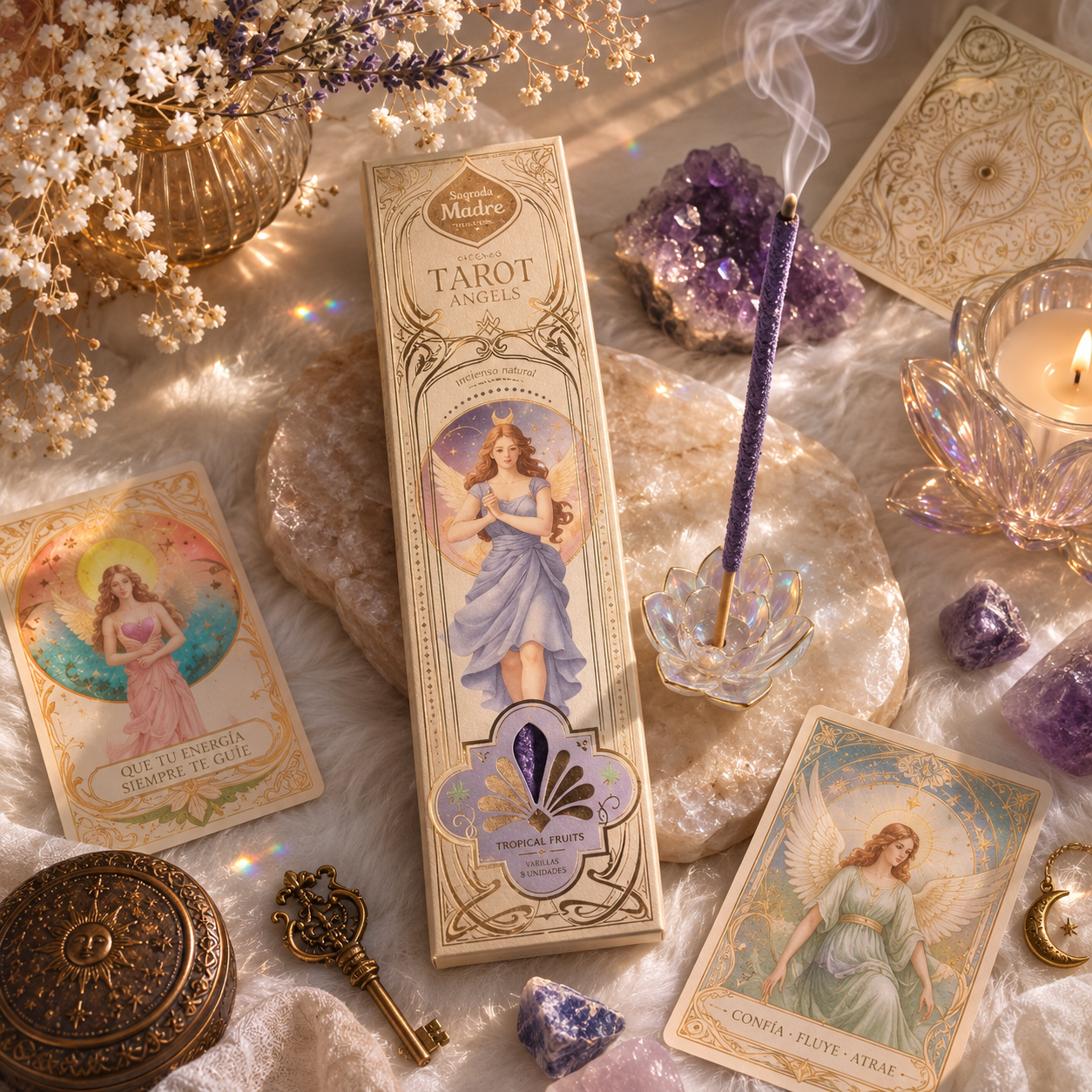 Incienso Tarot Ángeles Frutos Tropicales + Cartita de regalo — Sagrada Madre