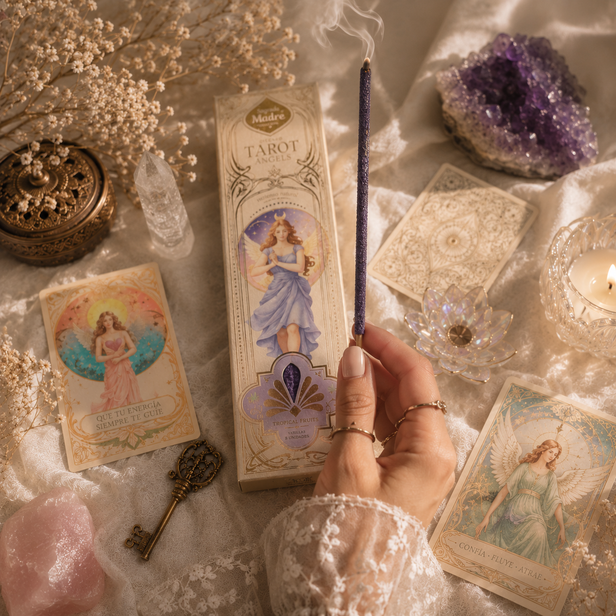 Incienso Tarot Ángeles Frutos Tropicales + Cartita de regalo — Sagrada Madre
