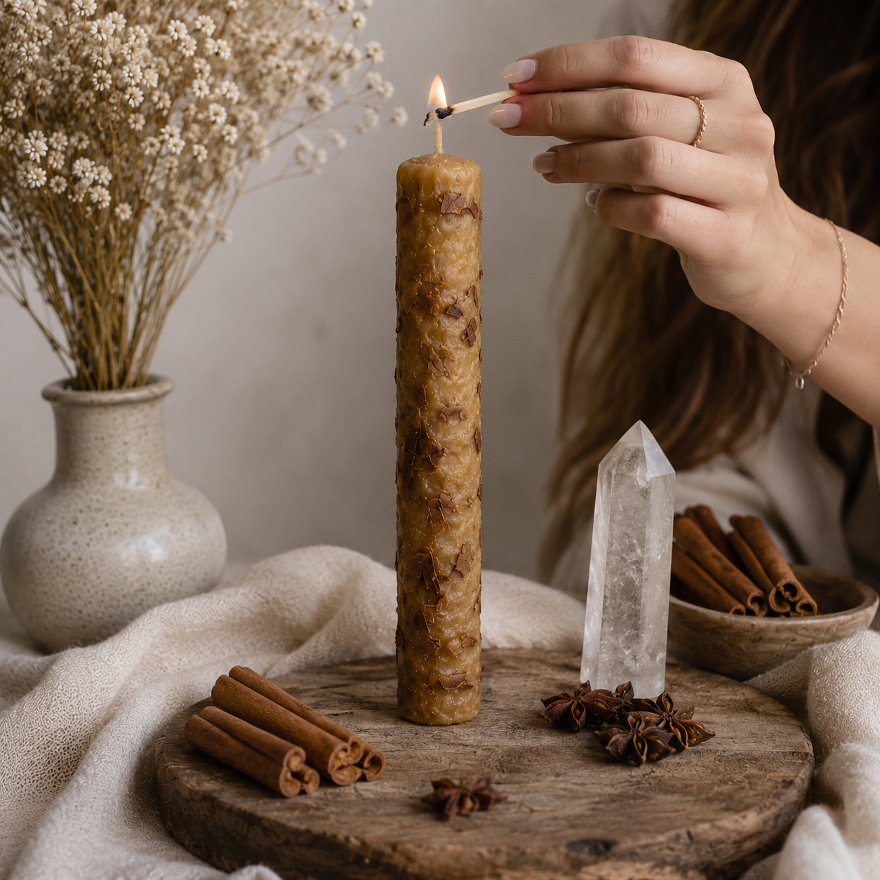 Vela de Miel con Canela ABUNDANCIA y EXPANSIÓN