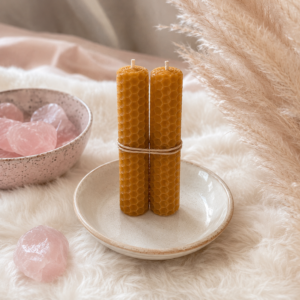 Pack de 2 Velas de Miel Natural 11 Y 22
