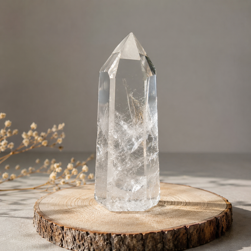 Cuarzo Cristal Maestro Generador Premium (12–14 cm)