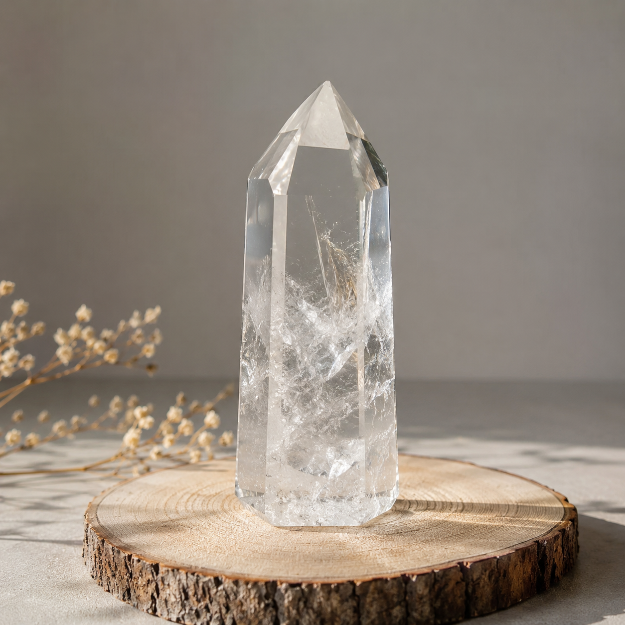 Cuarzo Cristal Maestro Generador Premium (12–14 cm)