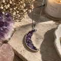 Colgante Luna de Drusa de Amatista 💜🌙
